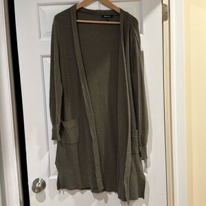 Relatively Long Open Lightweight Cardigan